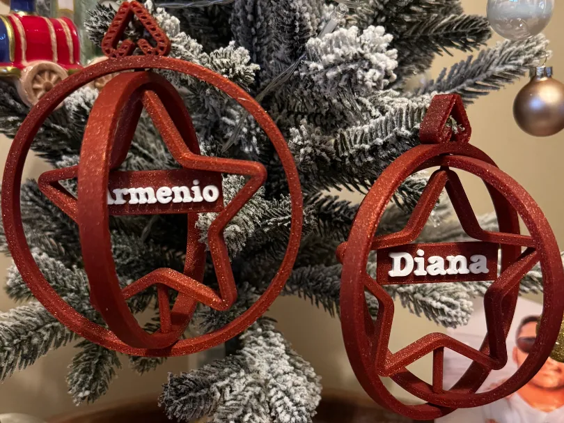 Bola de Natal com nome