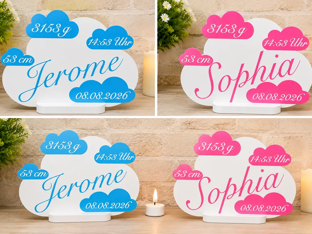 Nuvem personalizada para bebê